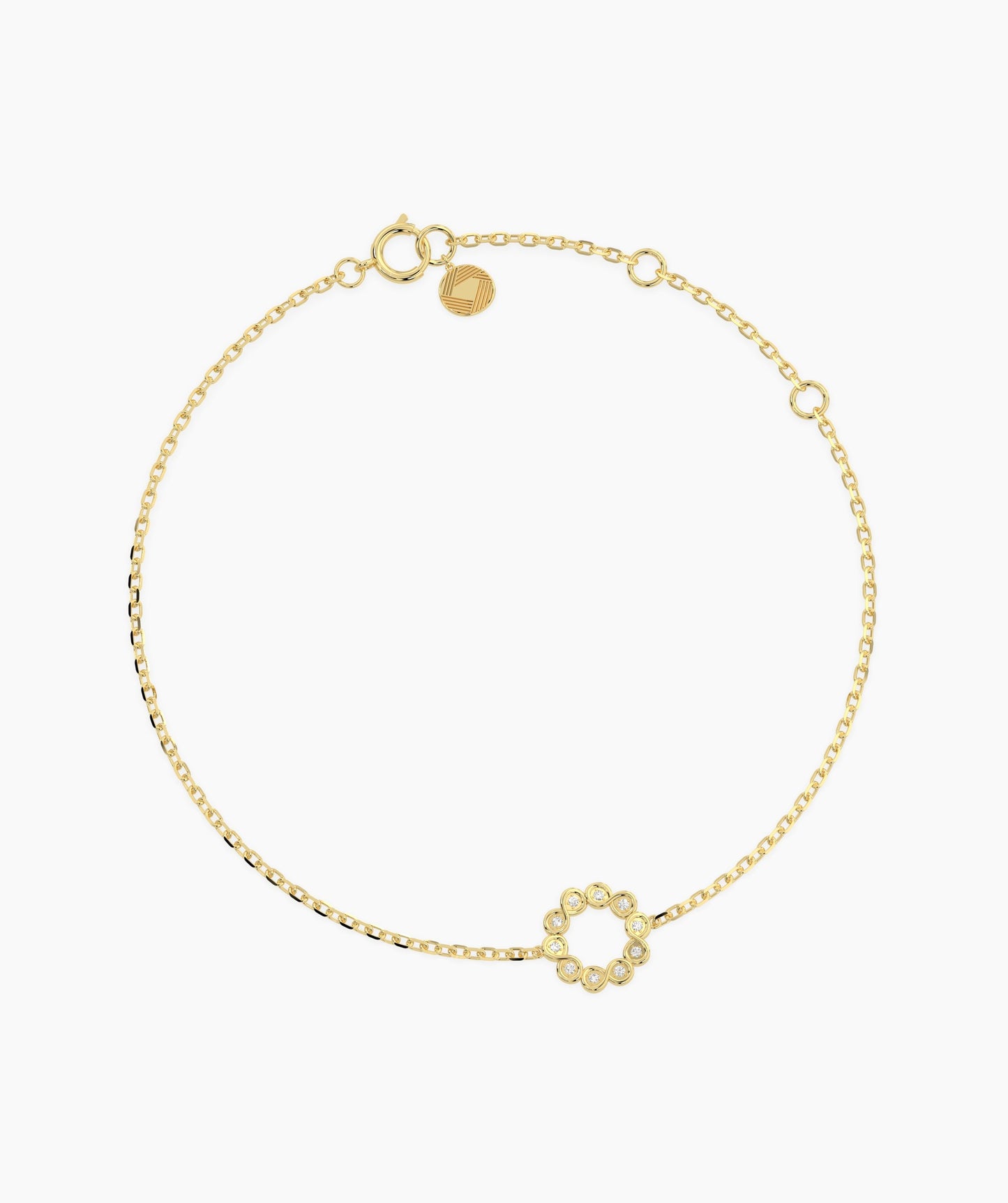 Diamond Bezel Circle Bracelet