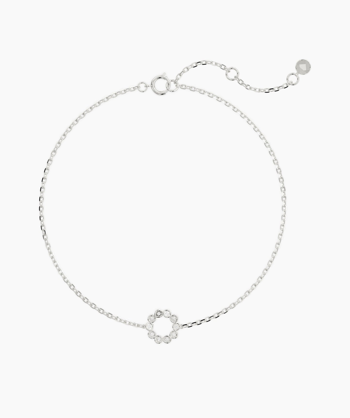 Diamond Bezel Circle Bracelet