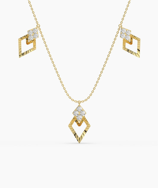 Geometric Charm Gold Necklace