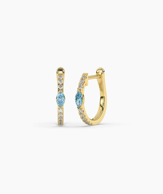 Marquise Hoops Earrings