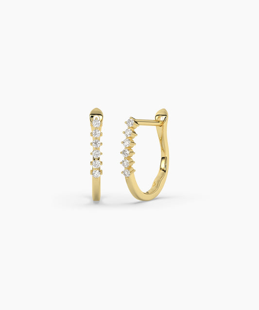 Timeless Diamond Huggie Hoops