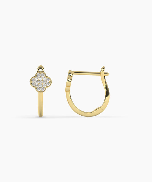 Floral Brilliance Hoop Earrings