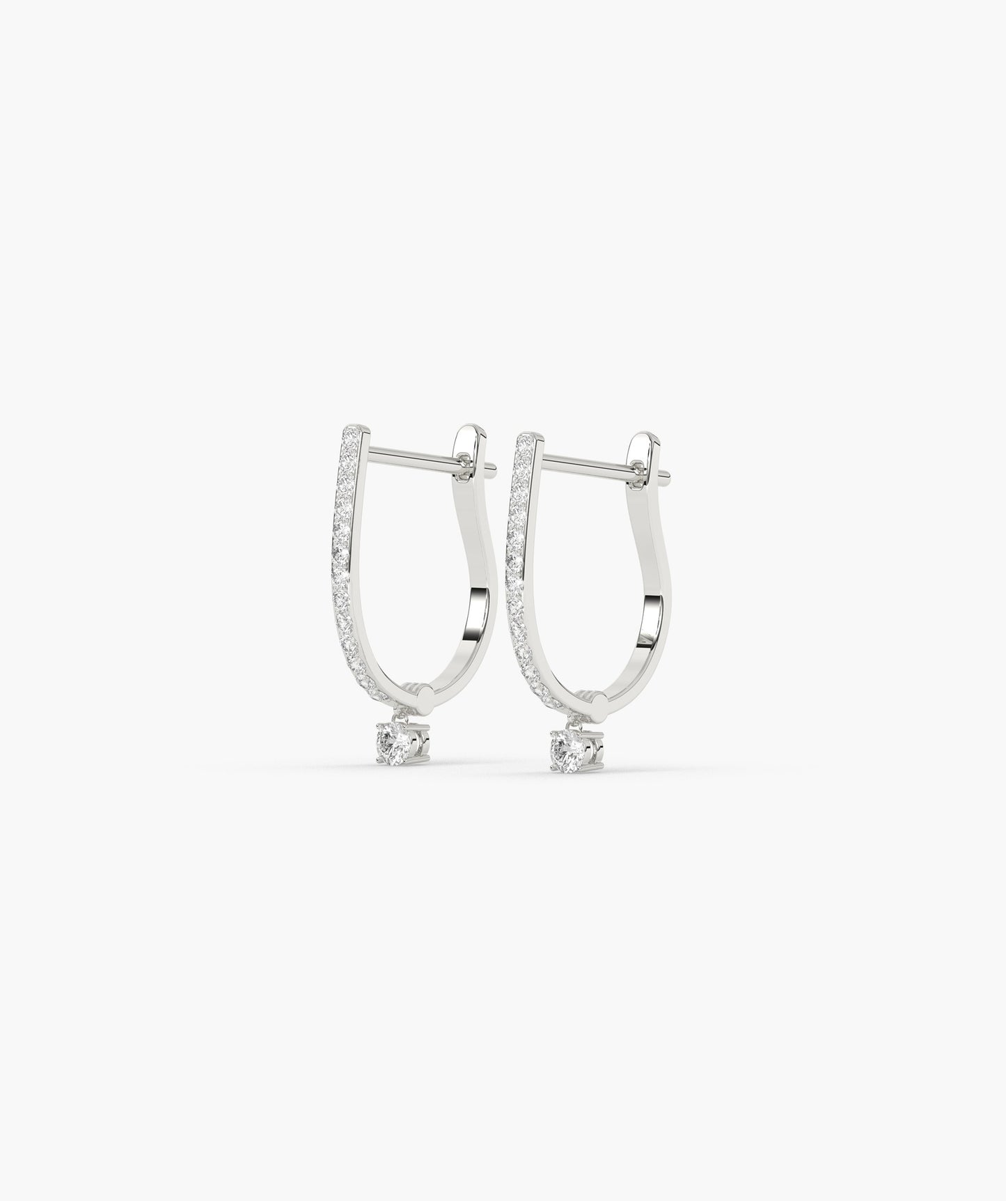 Single Diamond Huggie Hoops