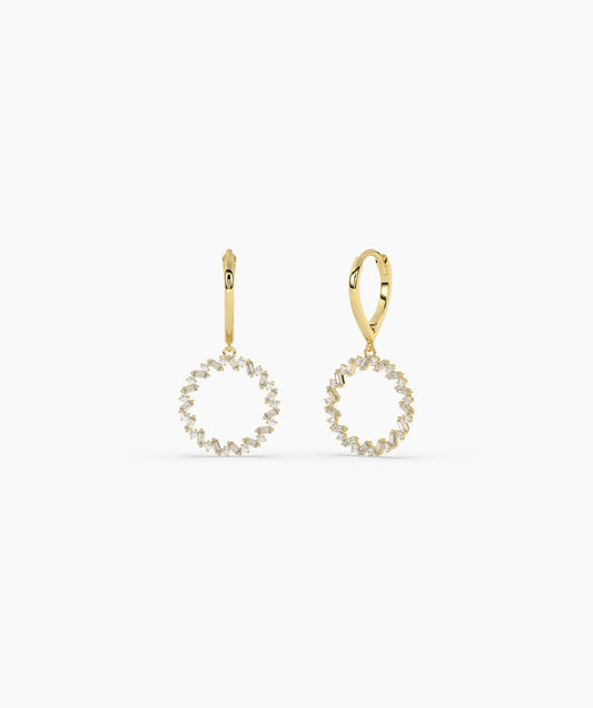 Dazzling Diamond Circlet Hoop Earrings