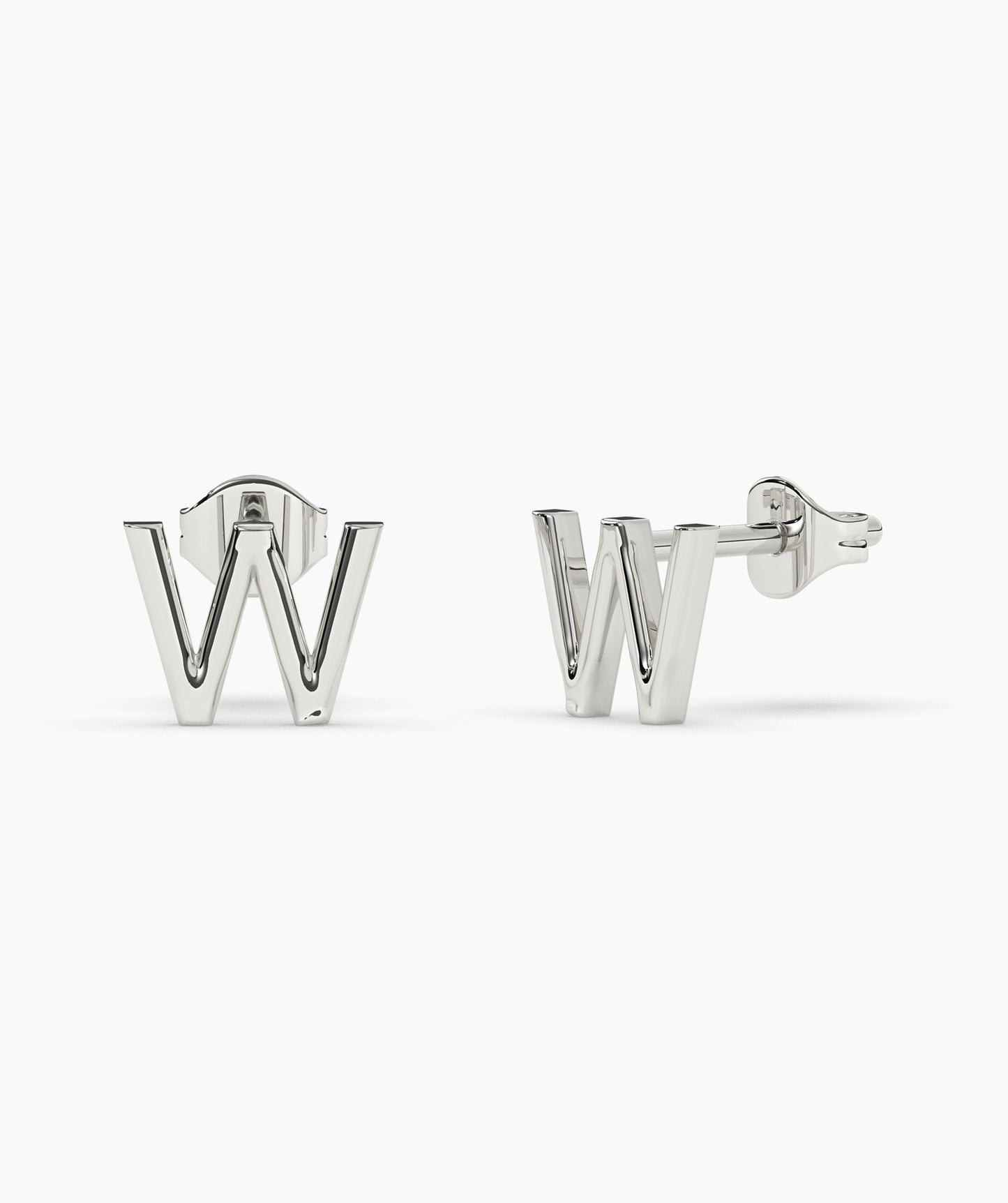Custom Letter 14K Gold Stud Earrings