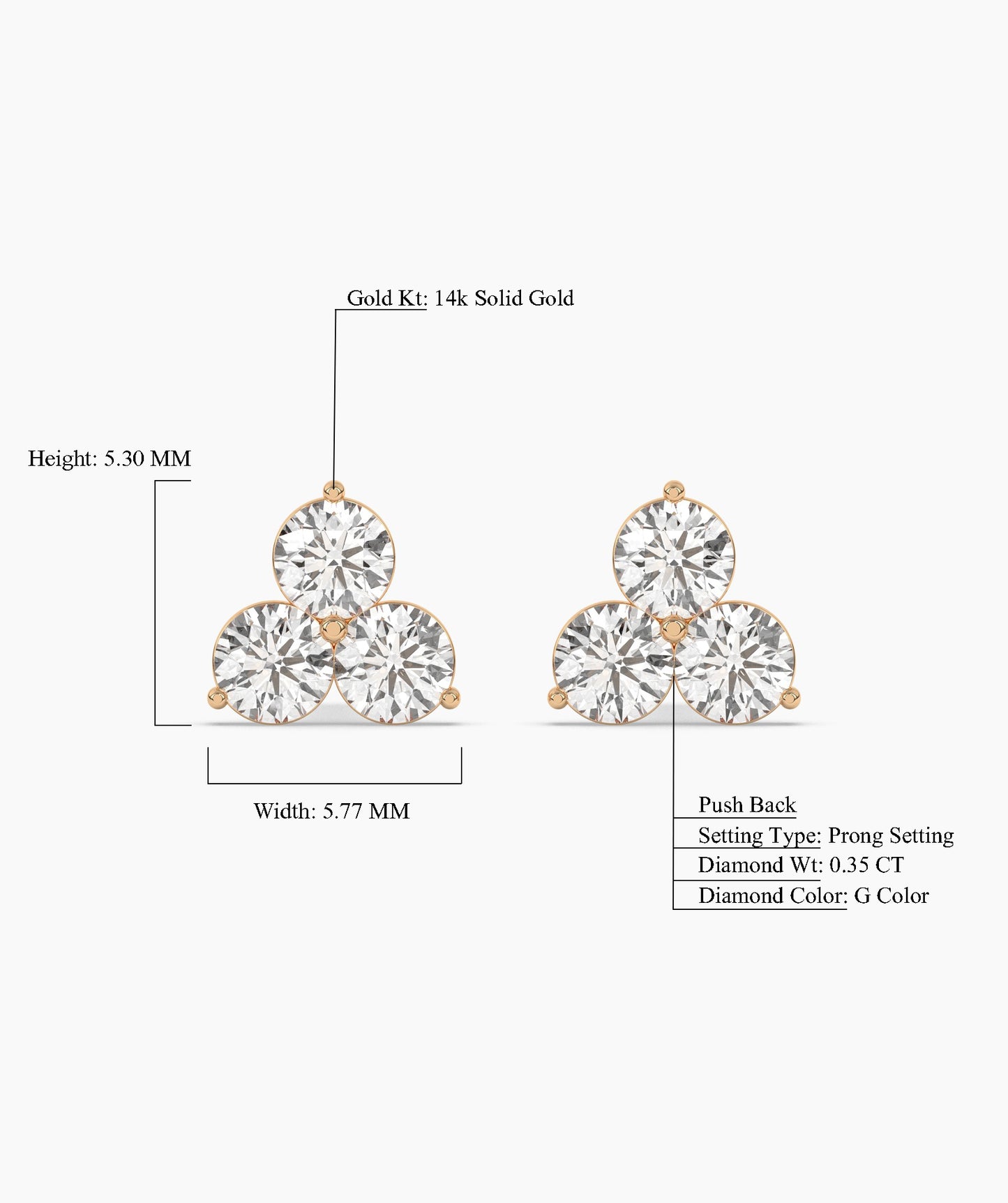 Cluster Stud Earrings
