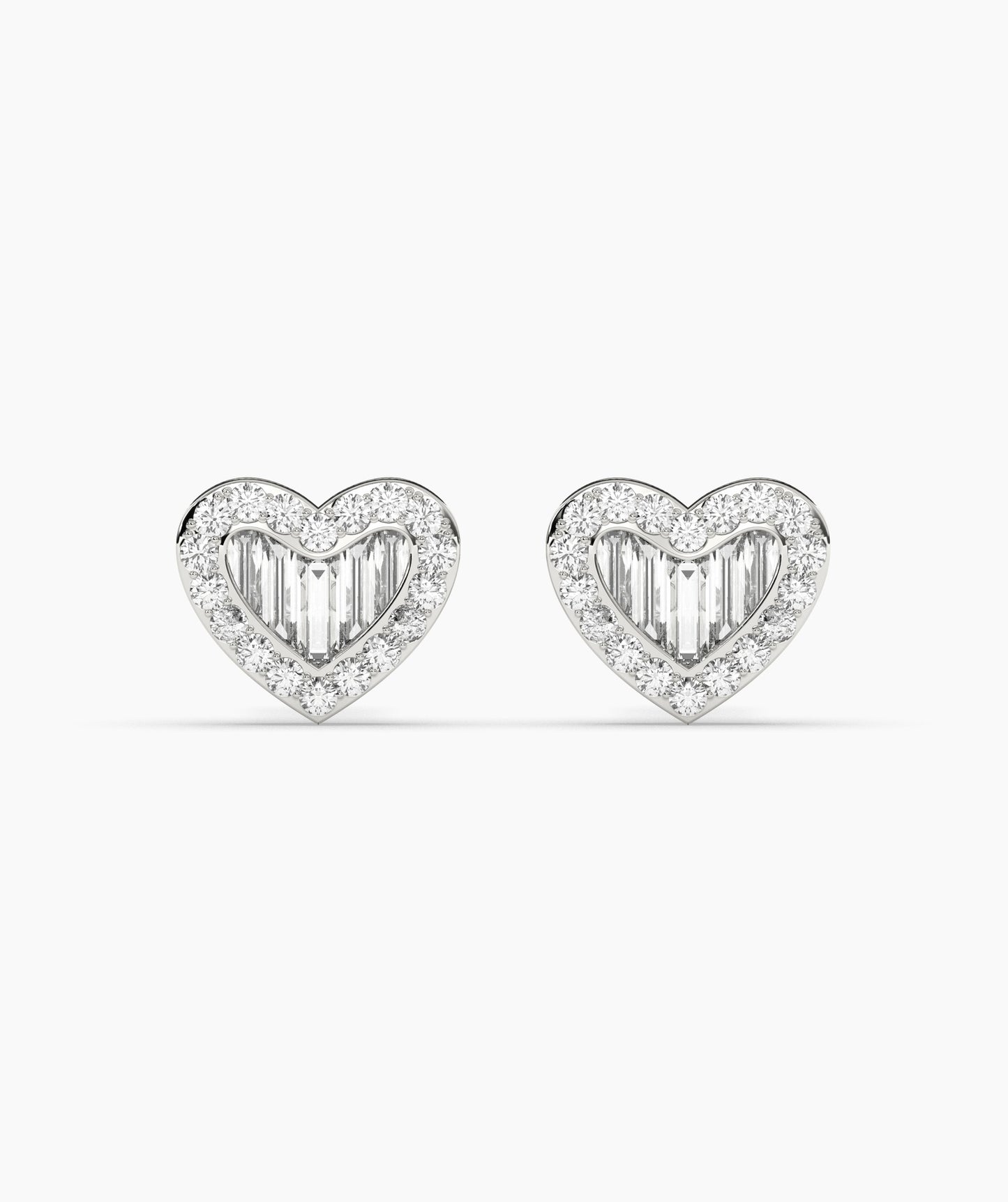 14K Gold Heartbeat Diamond Earrings