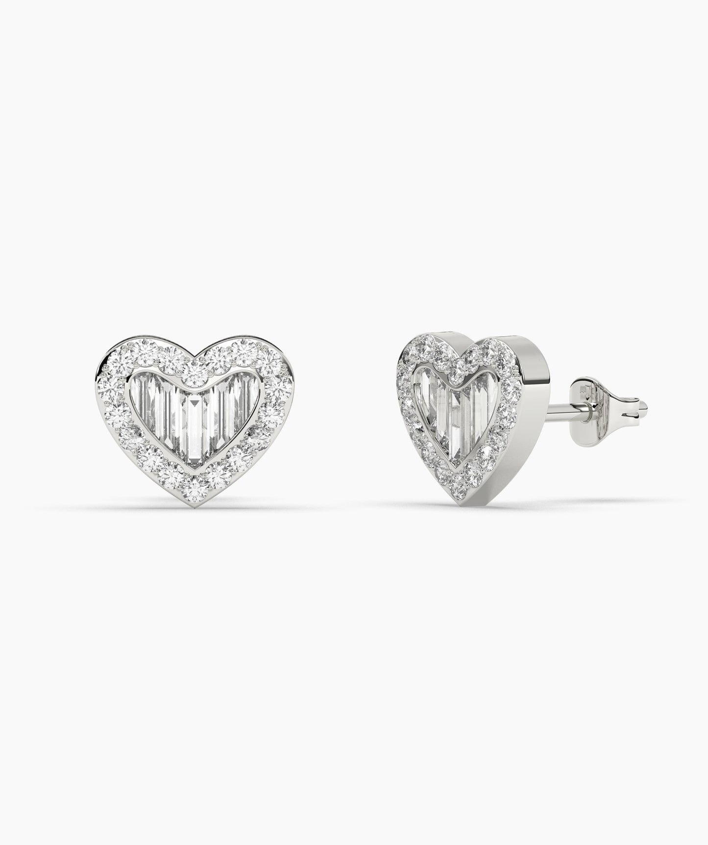 14K Gold Heartbeat Diamond Earrings