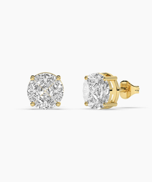 Round Diamond Earrings