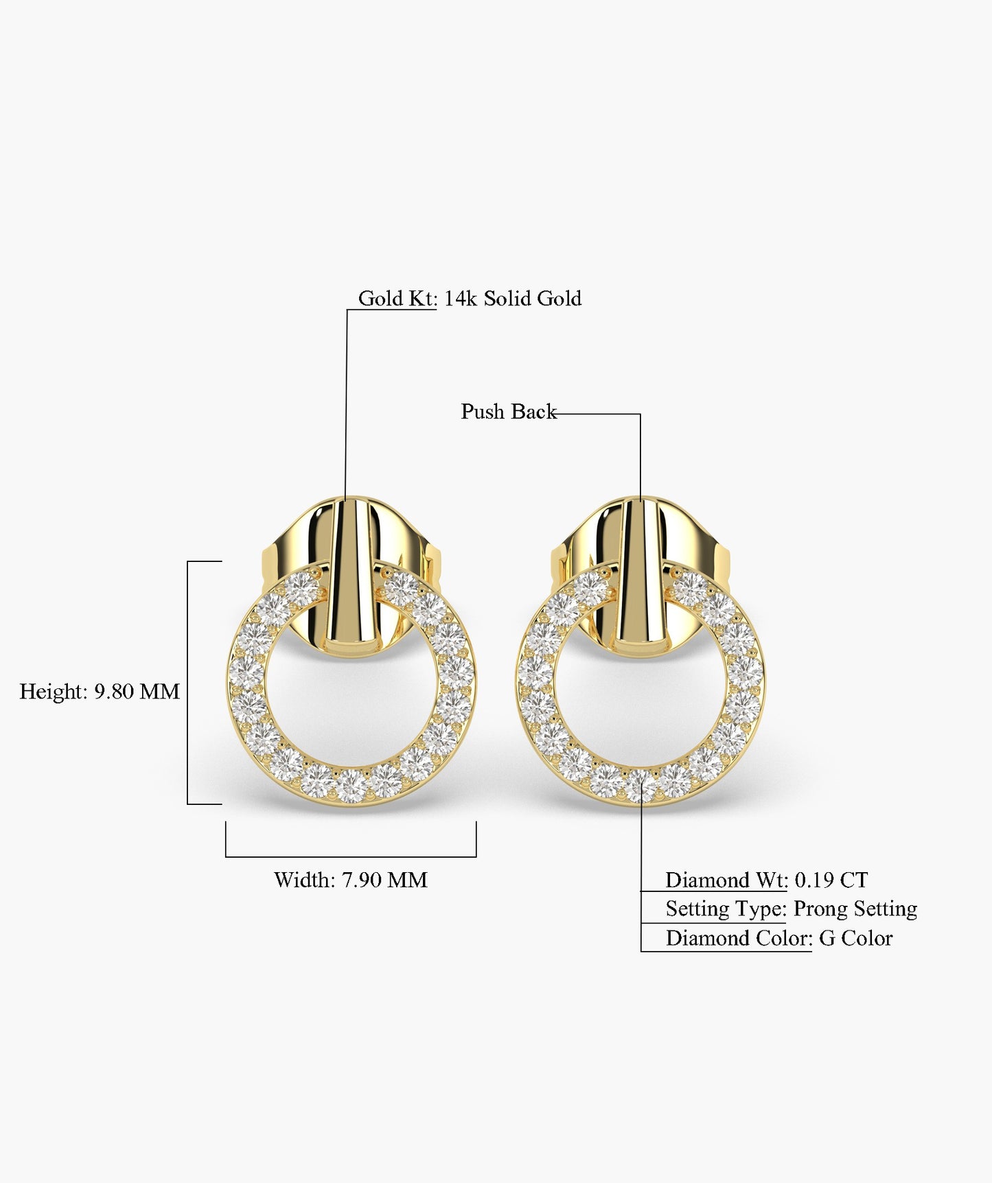 Circular Charm Diamond Studs