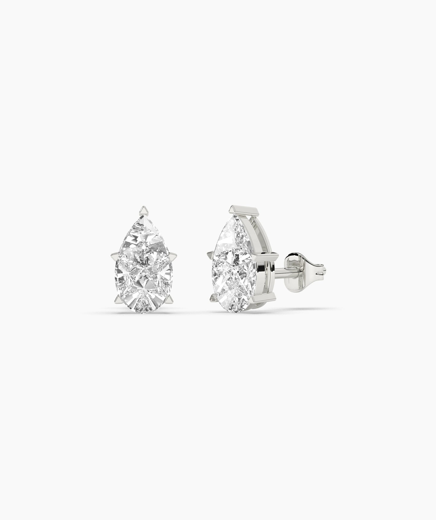Elegant Pear-Shaped Diamond Studs