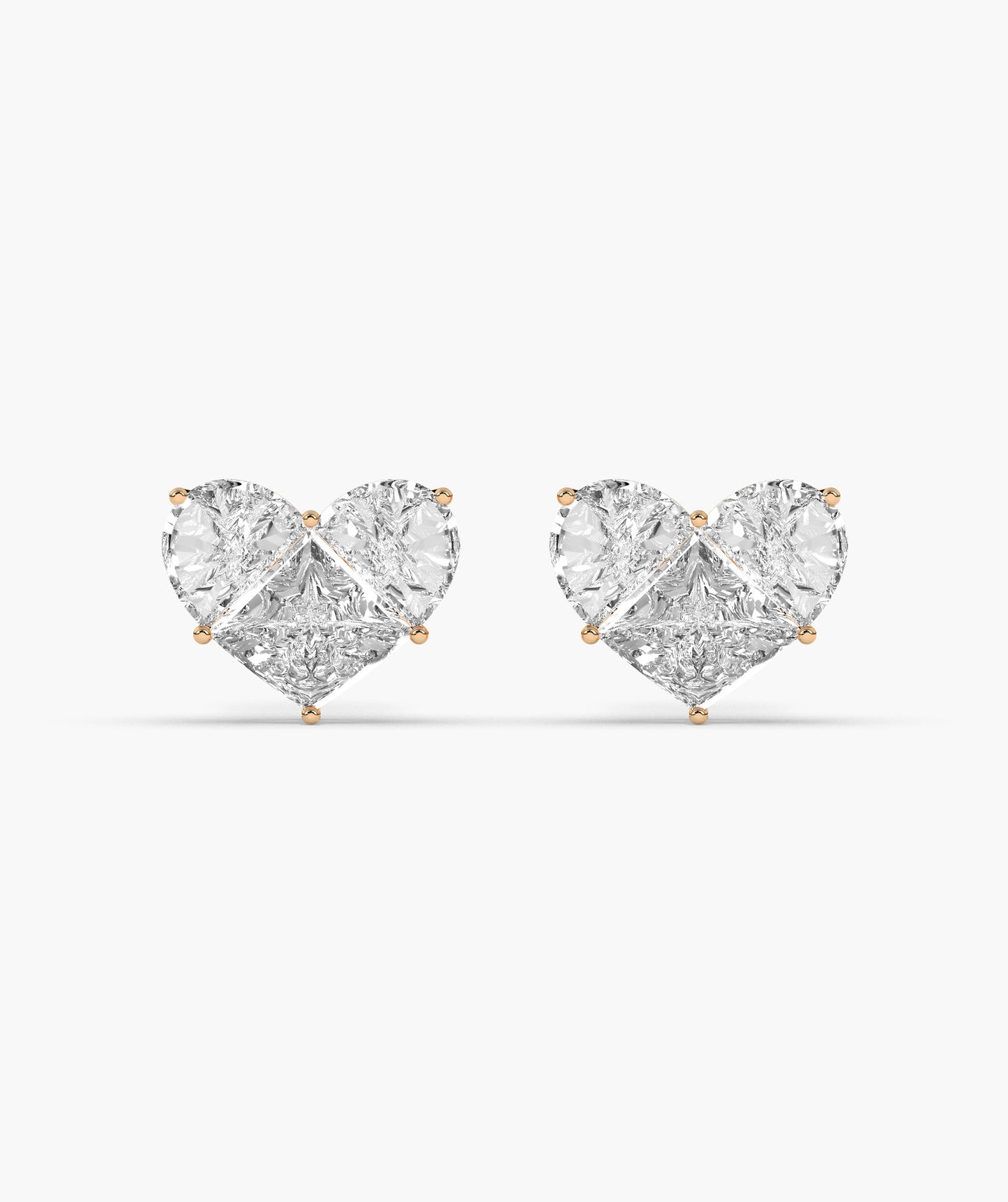 Heart Diamond Studs