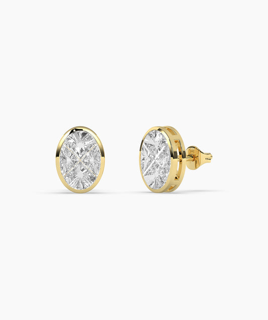 Bezel-Set Diamond Studs