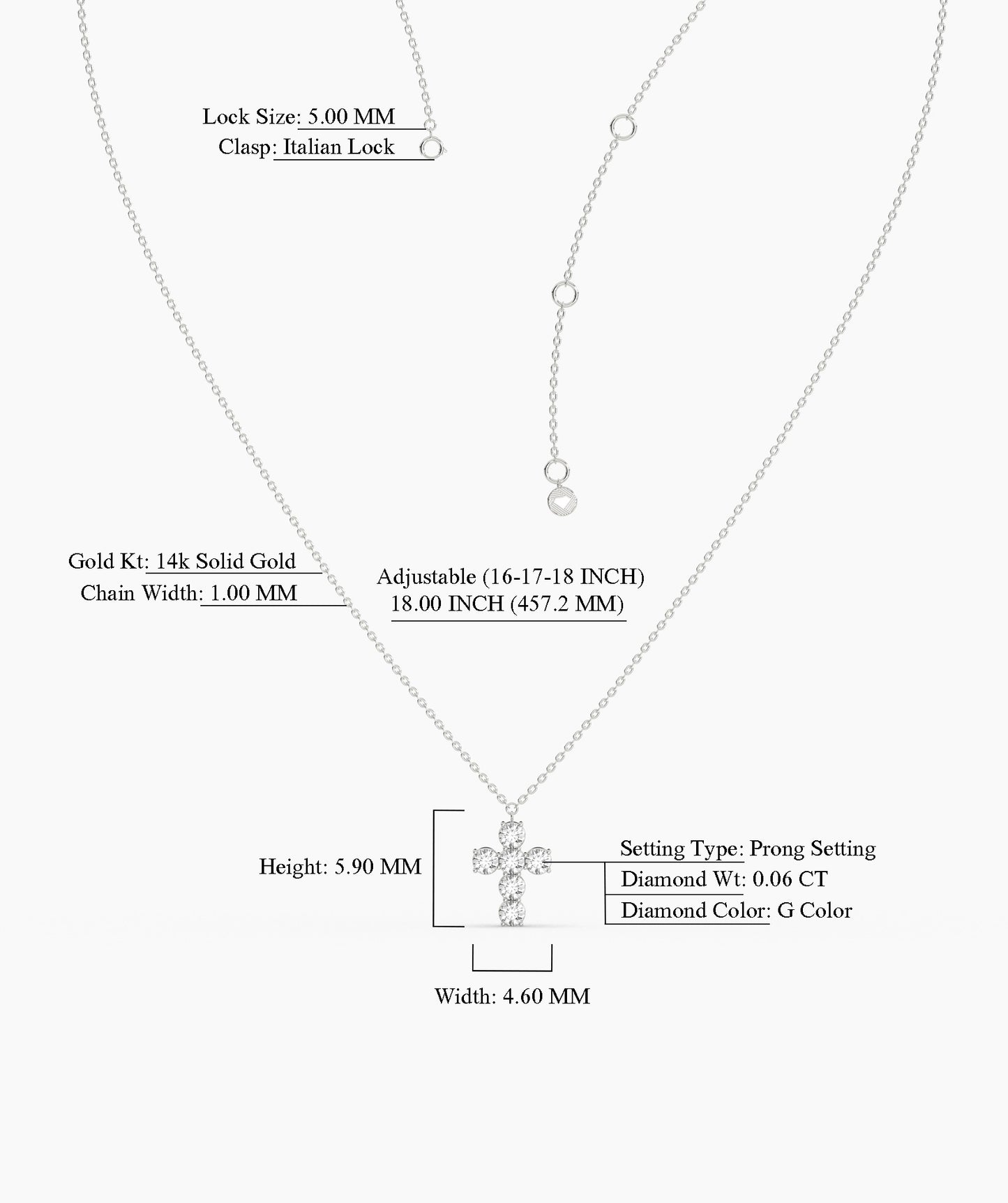Sparkling Cross Necklace