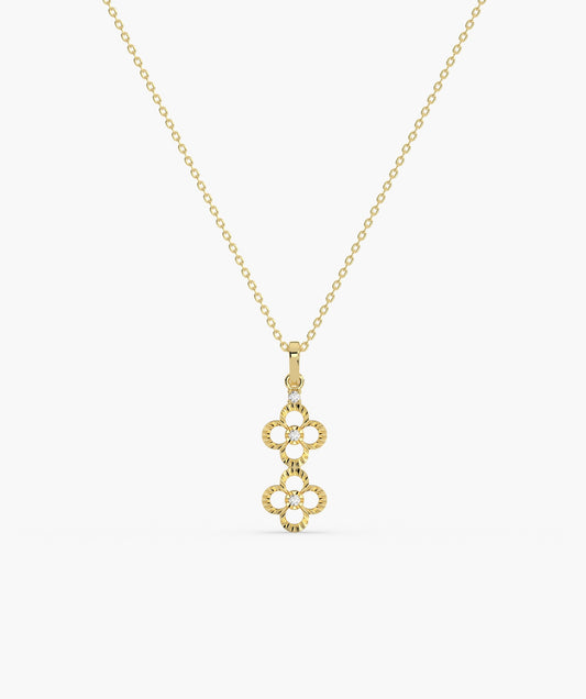 Floral Cascade Gold Necklace