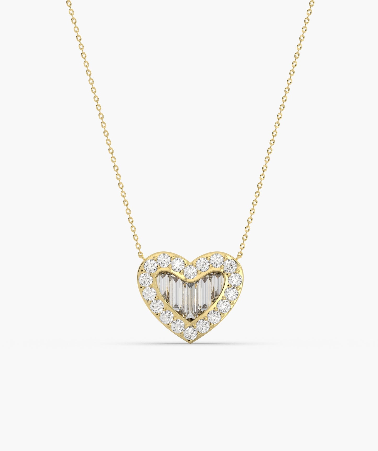Heart Diamond Embrace Necklace