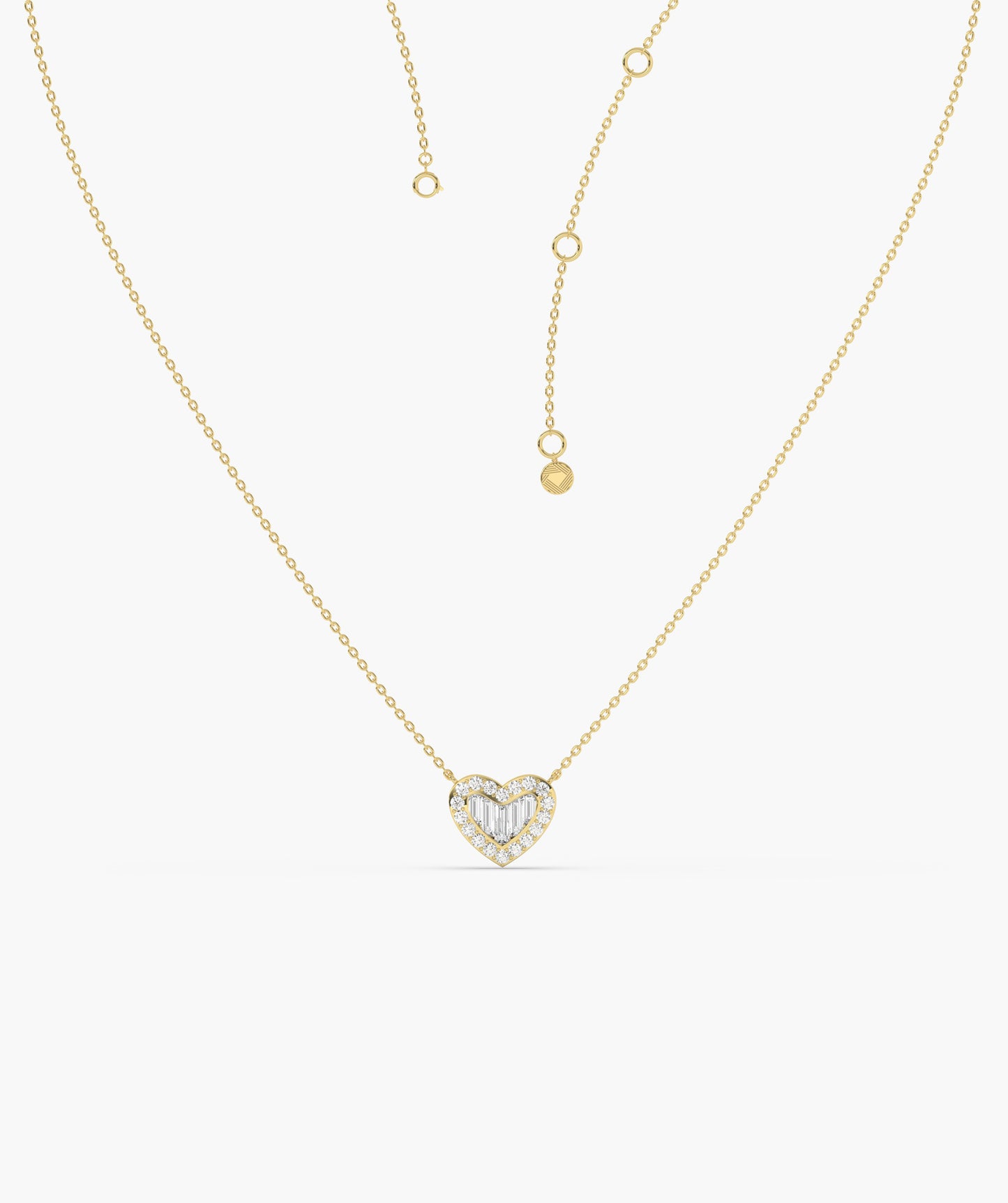 Heart Diamond Embrace Necklace