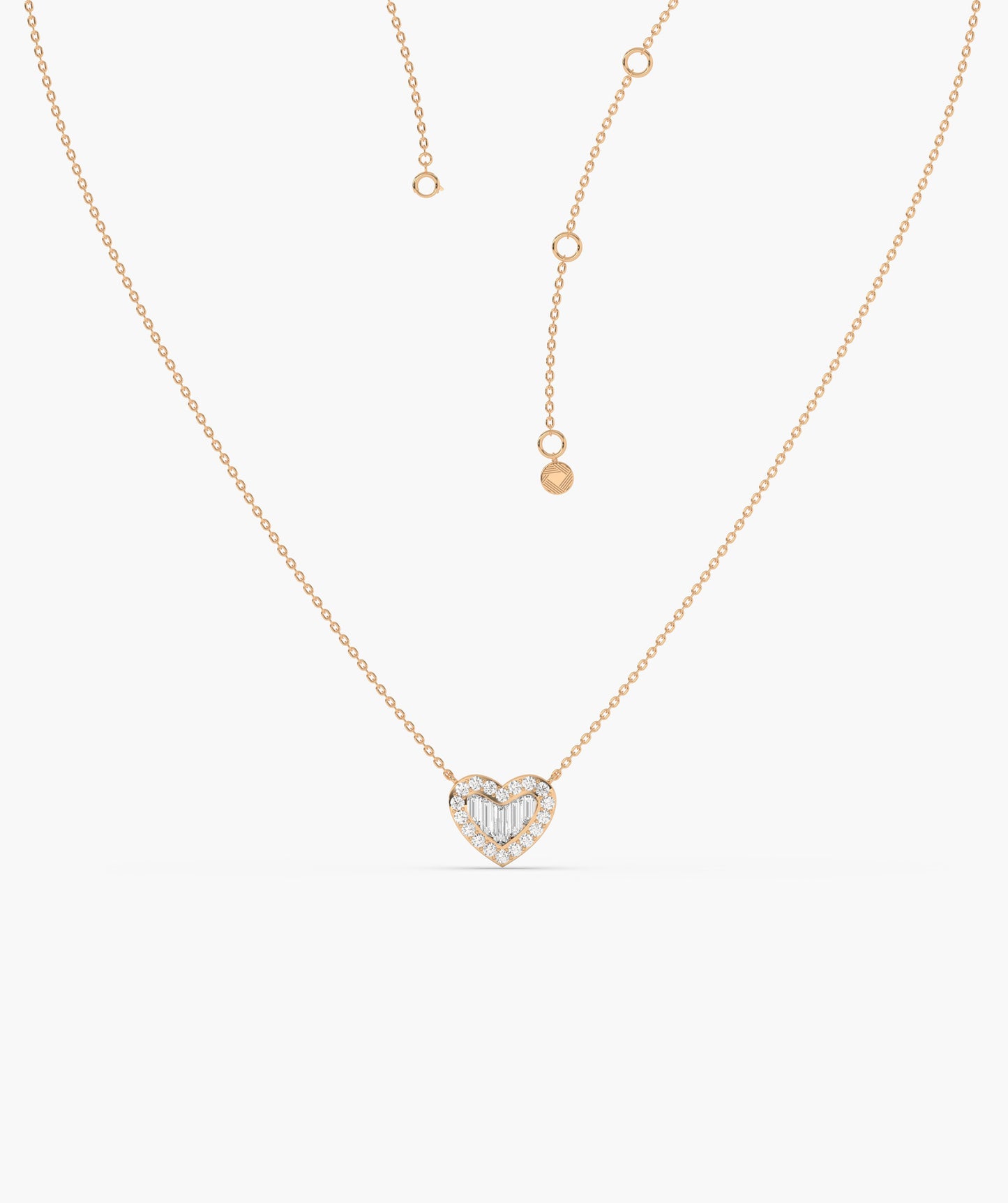 Heart Diamond Embrace Necklace