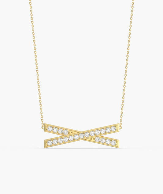 Modern Lines Diamond Necklace