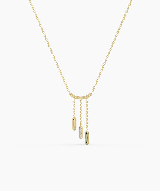 Diamond Bar Drop Necklace