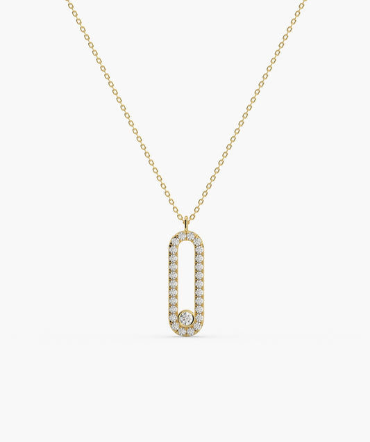 Circular Diamond Charm Pendant