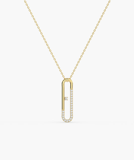 Minimalist Diamond Clip Pendant