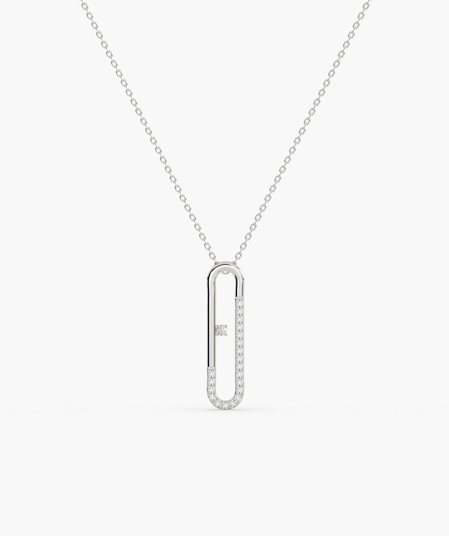 Minimalist Diamond Clip Pendant