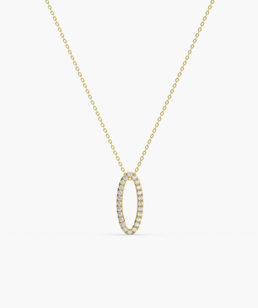 Luminous Circle Diamond Necklace