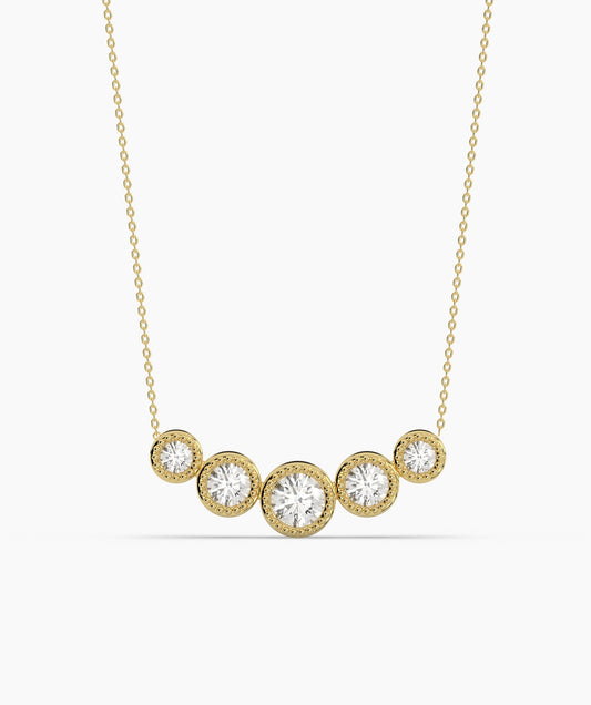Bezel-Set Diamond Necklace