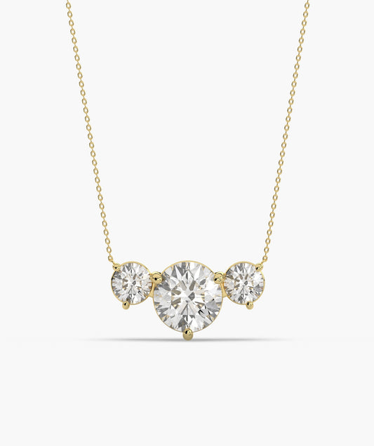 Triple Brilliance Gold Necklace