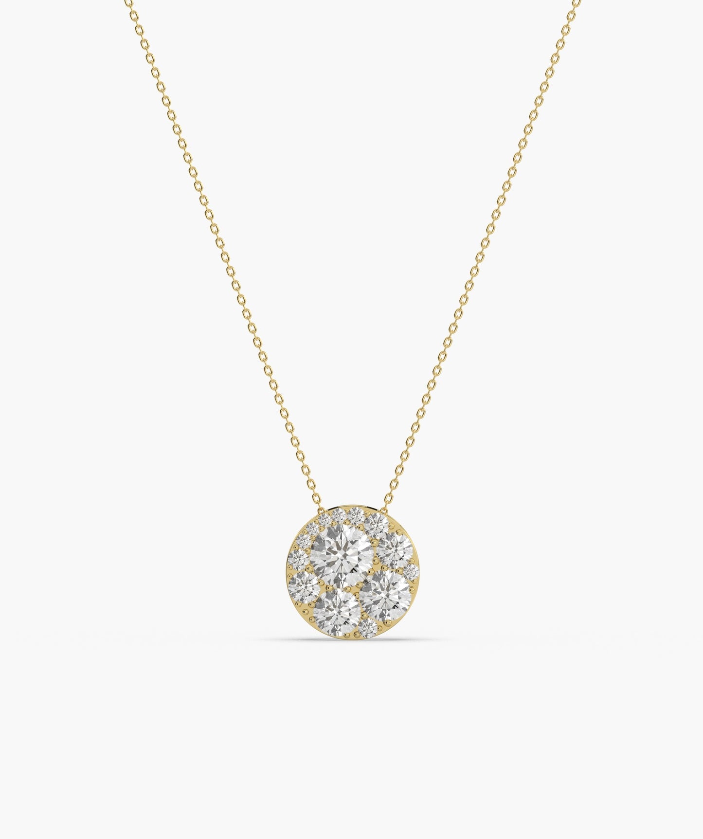 Luminous Diamond Halo Pendant