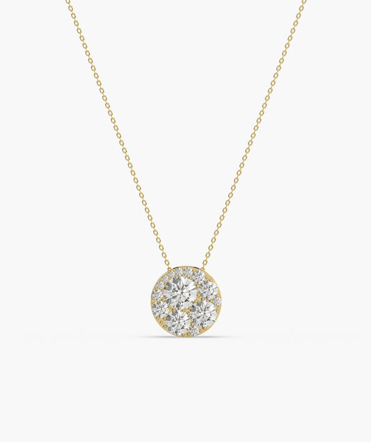 Luminous Diamond Halo Pendant
