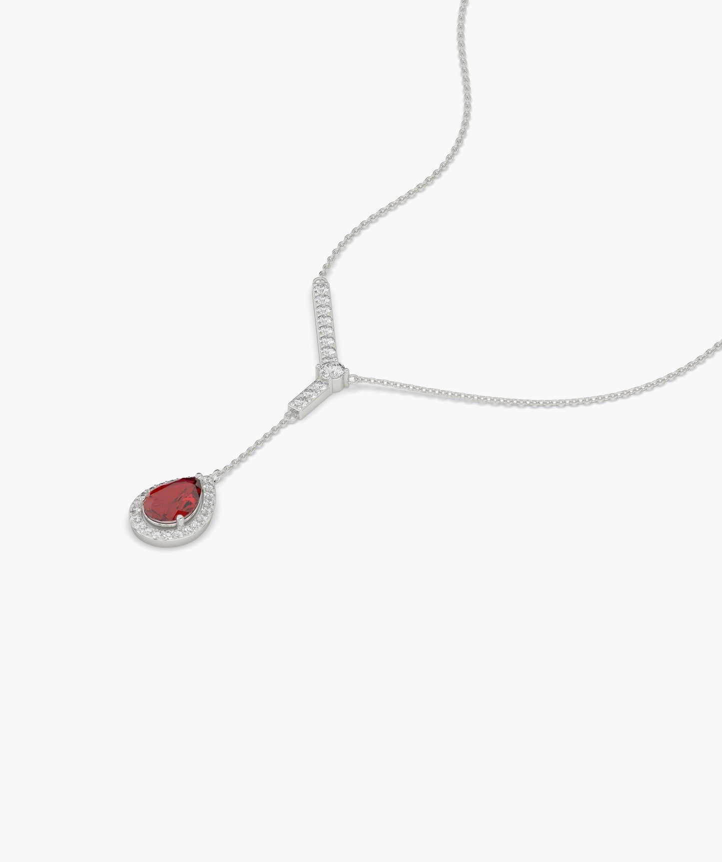 Sophisticated Red Ruby Gold Necklace