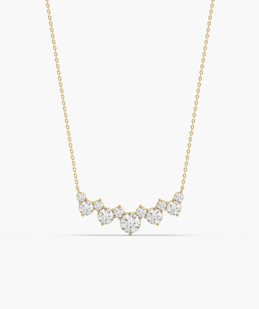Starlight Diamond Cluster Necklace