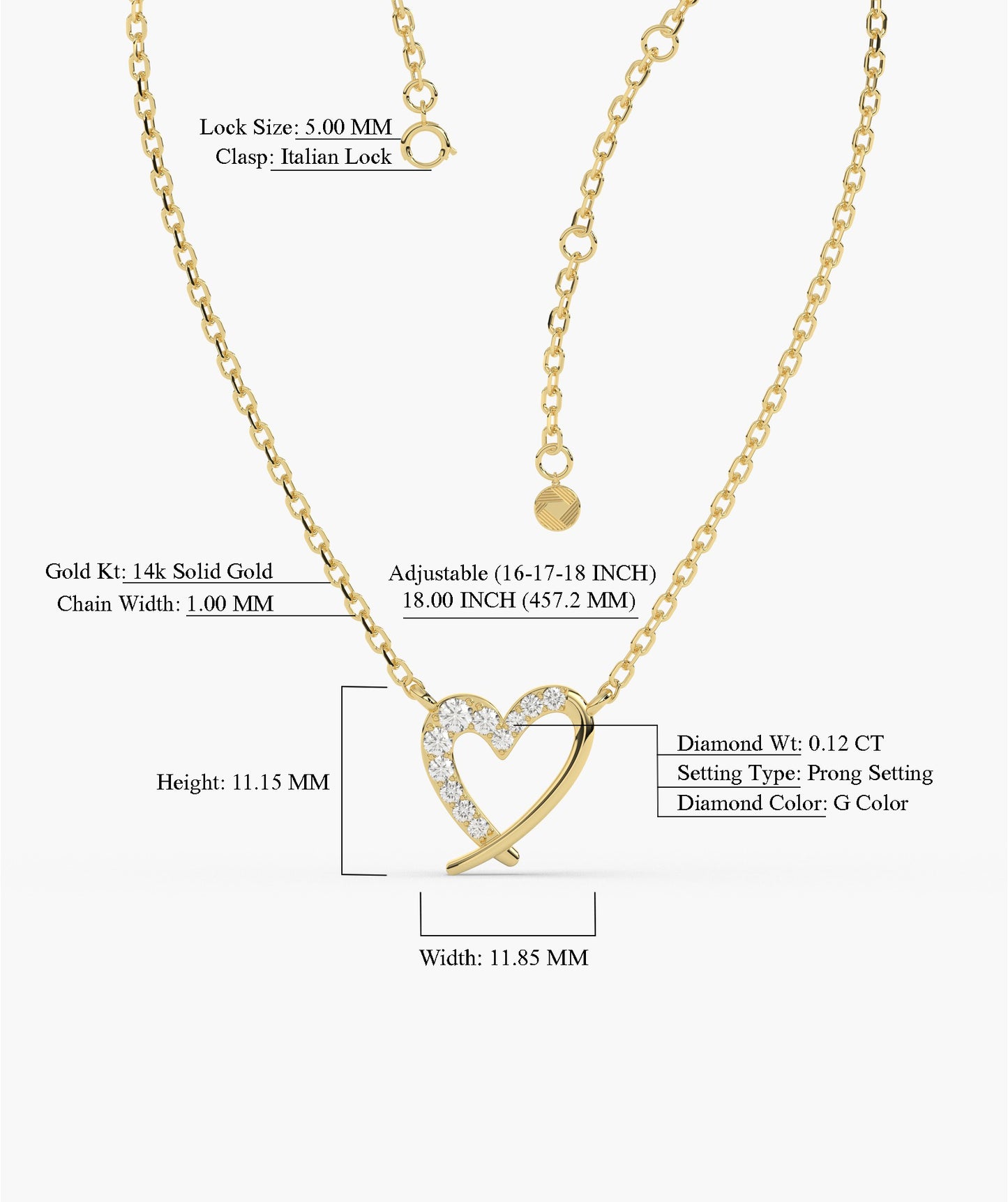 Eternal Embrace 14K Gold Heart Necklace