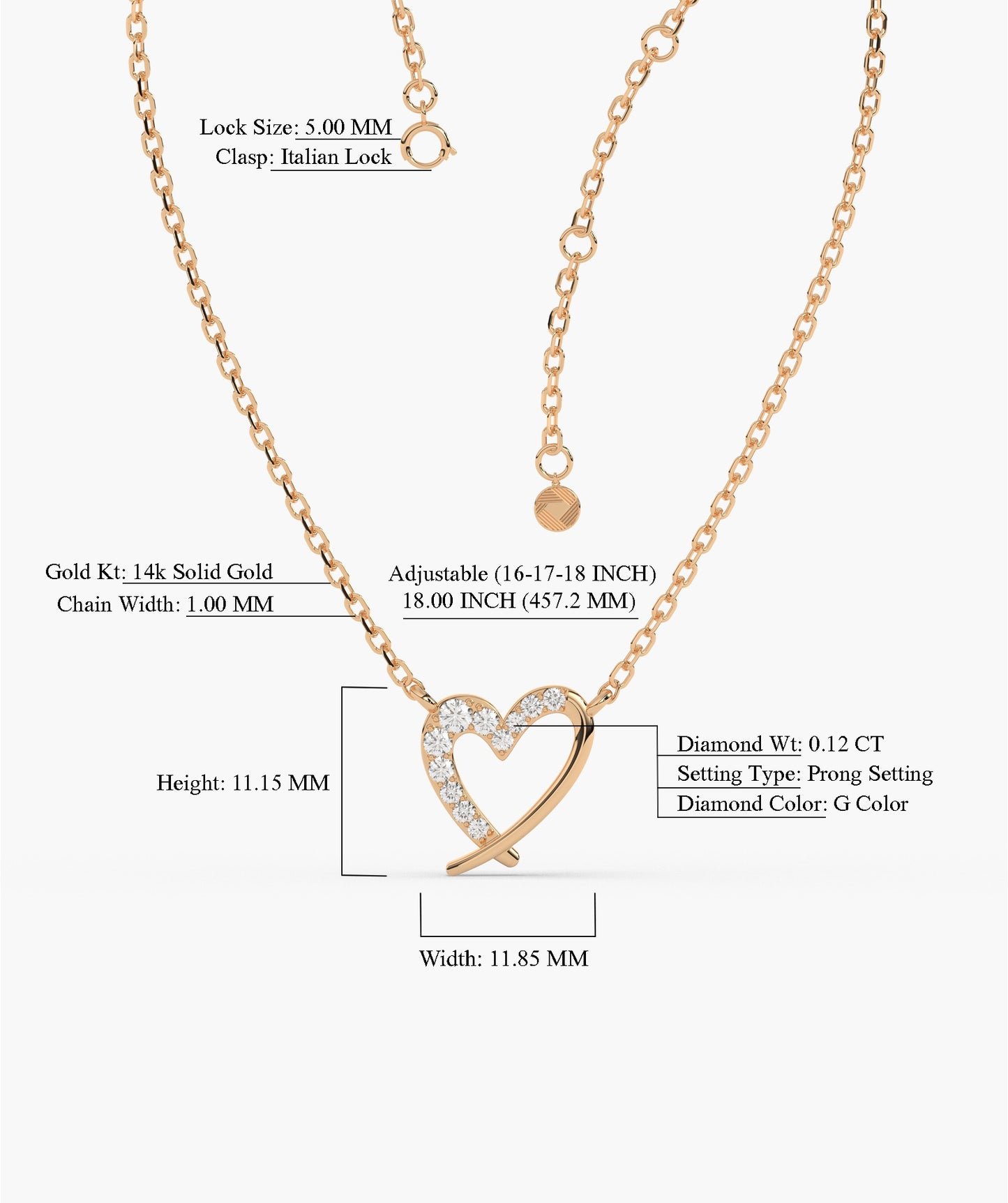 Eternal Embrace 14K Gold Heart Necklace