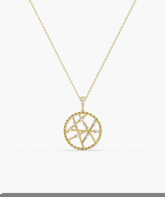 Geometric Globe Pendant Necklace