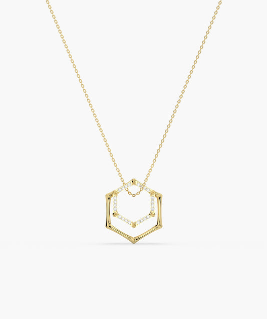 14K Gold Geometric Glint Necklace