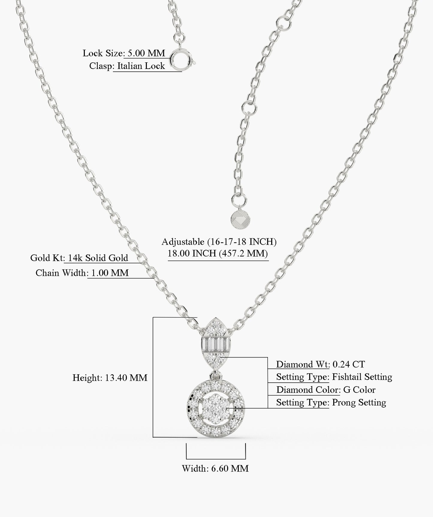 Modern Elegance Diamond Pendant