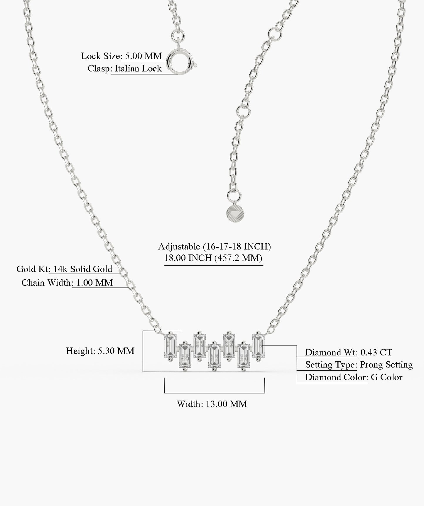 Modernity Linear Diamond Necklace