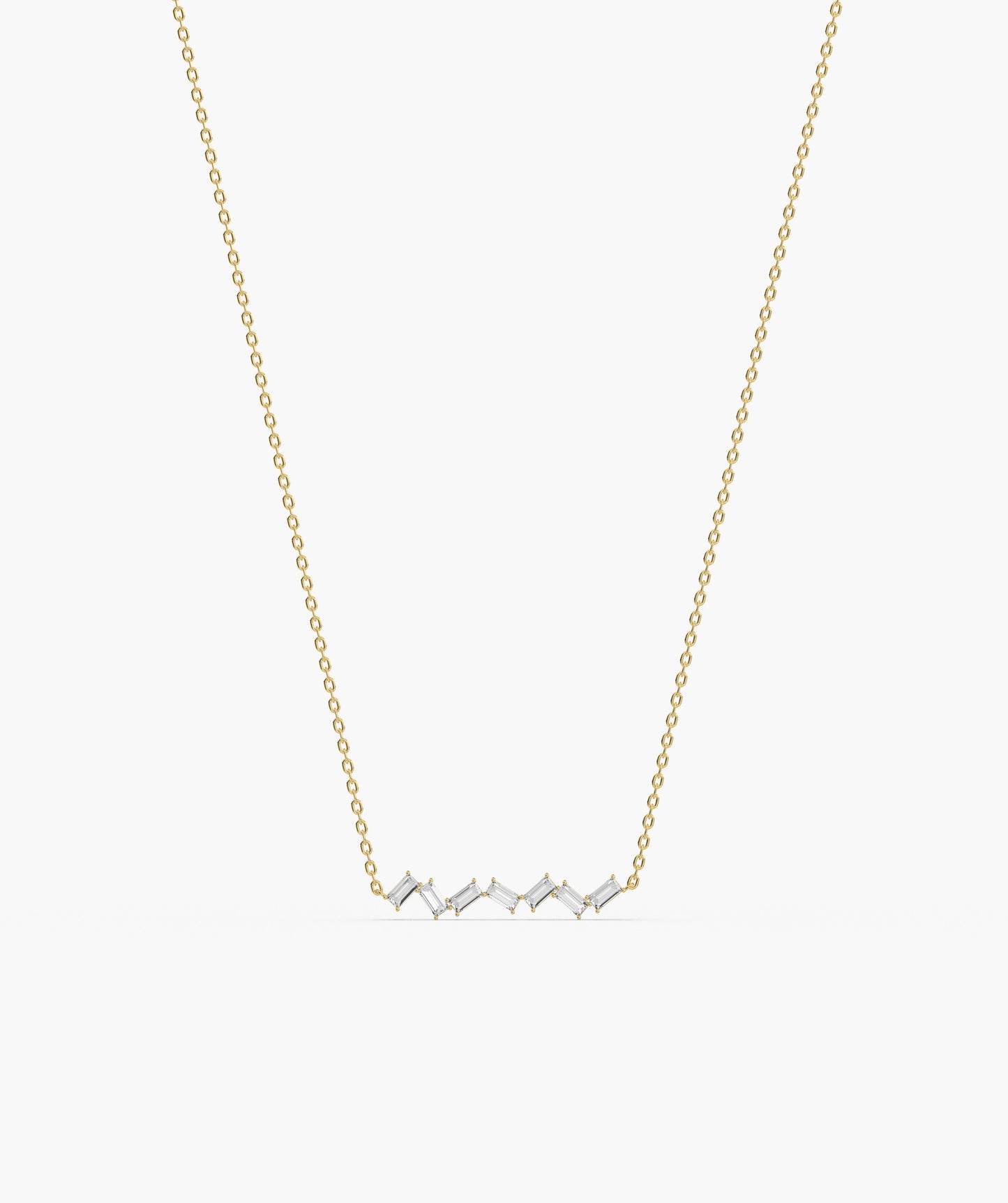 Zig Zag Shine Diamond Necklace