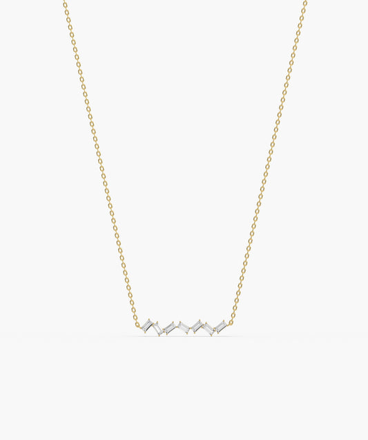 Zig Zag Shine Diamond Necklace