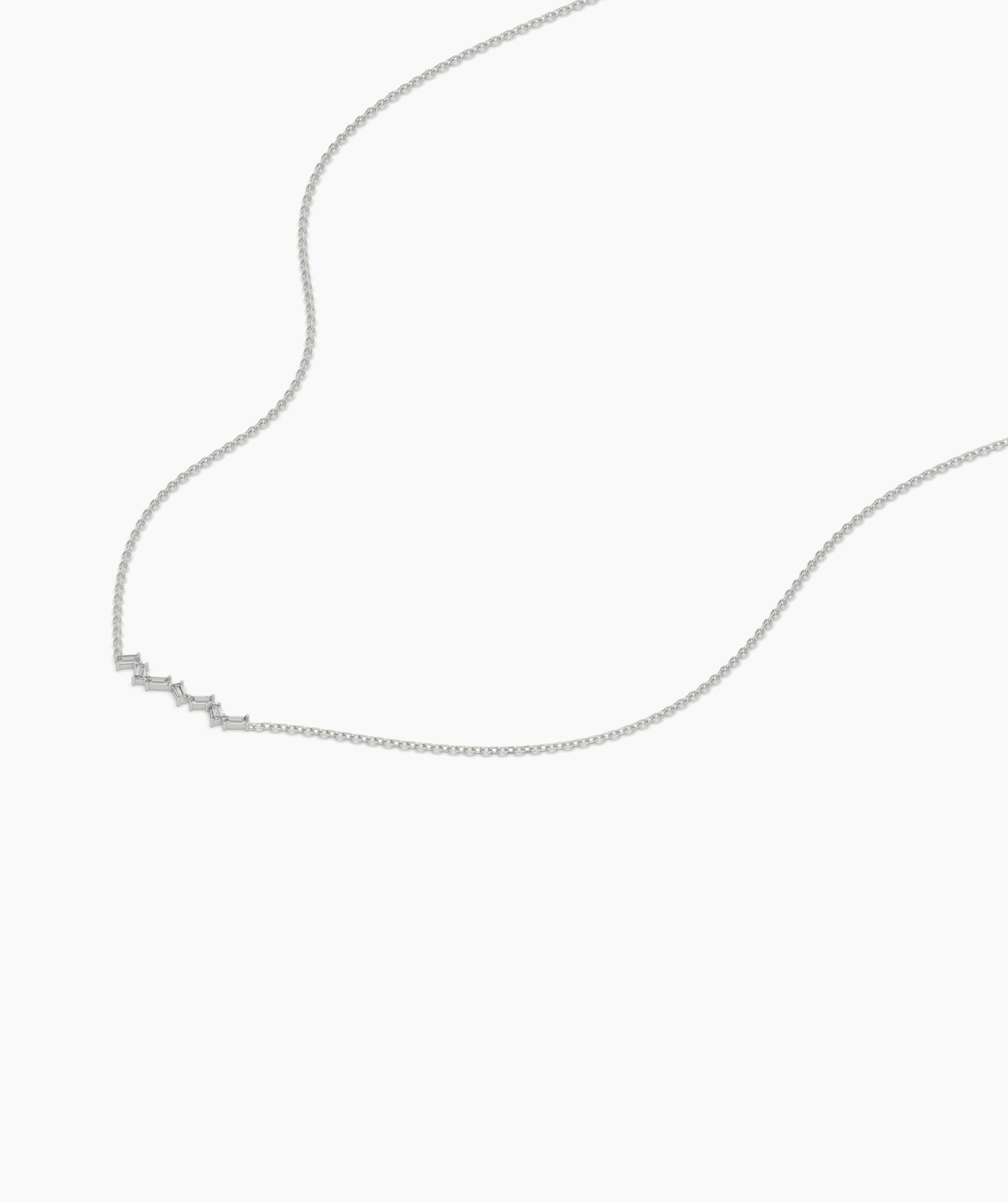 Zig Zag Shine Diamond Necklace
