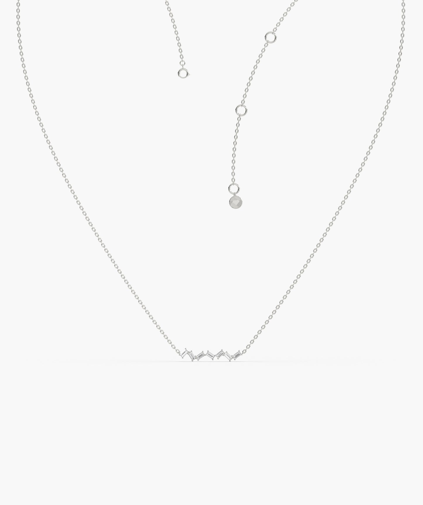 Zig Zag Shine Diamond Necklace