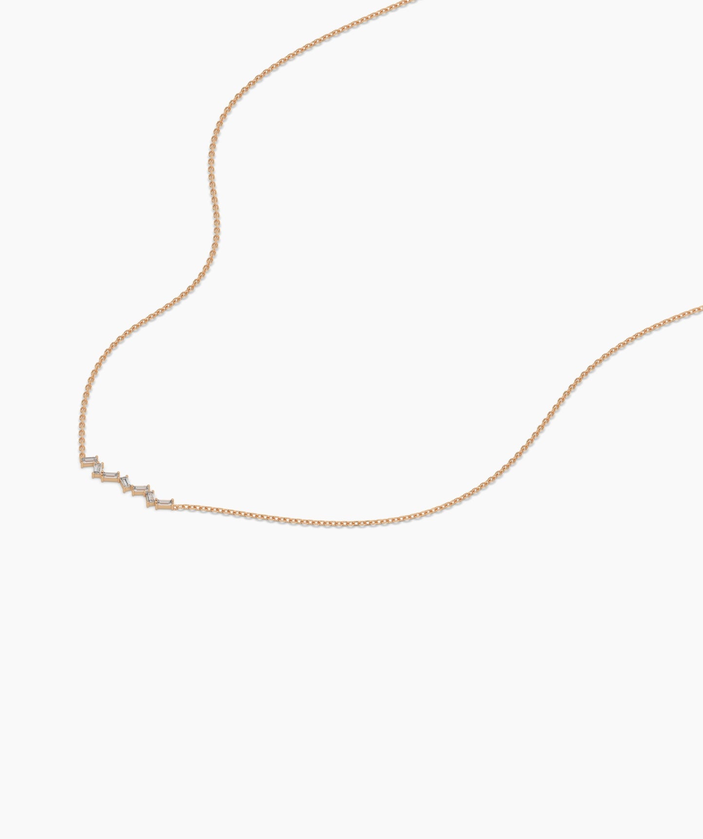 Zig Zag Shine Diamond Necklace
