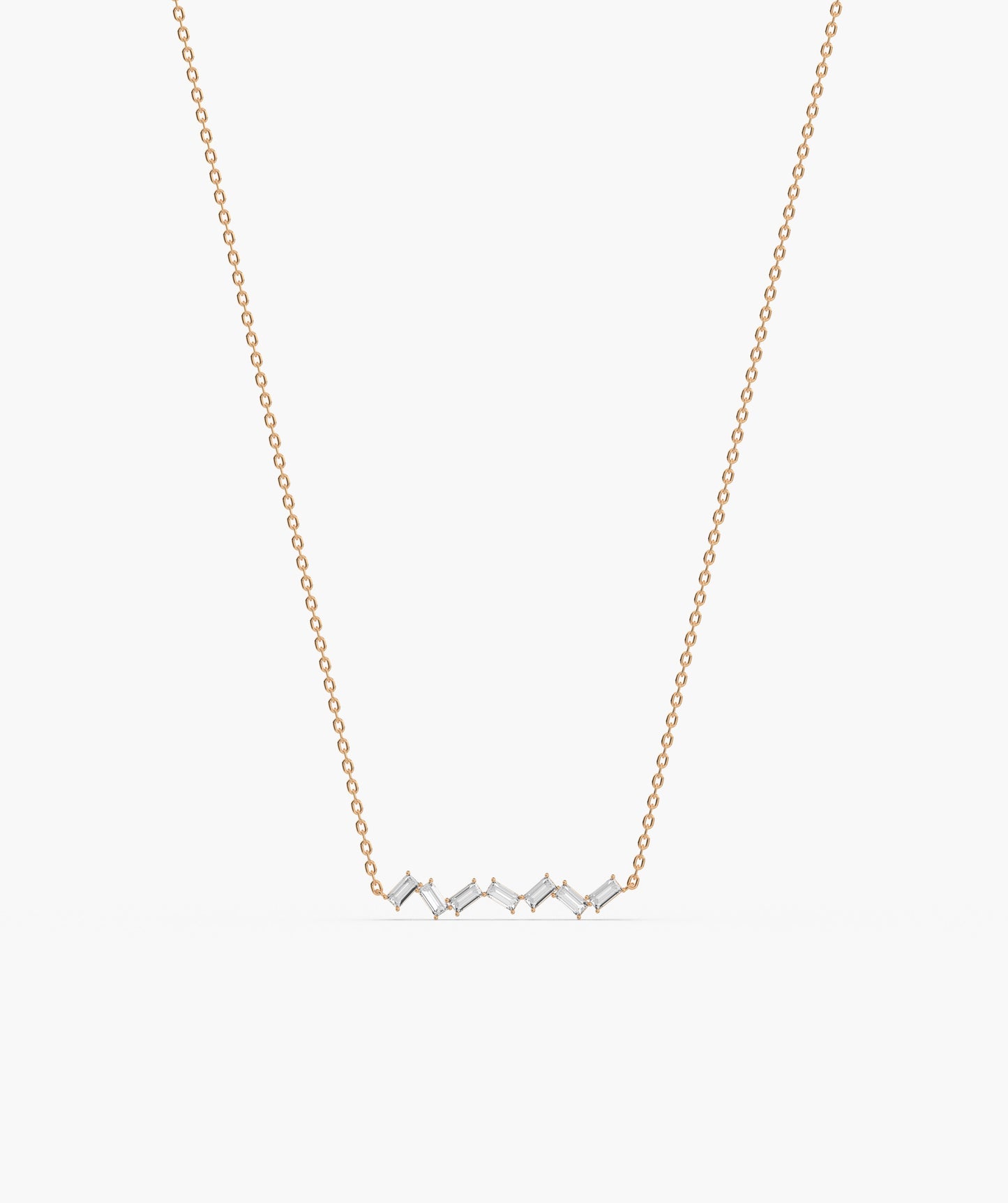Zig Zag Shine Diamond Necklace