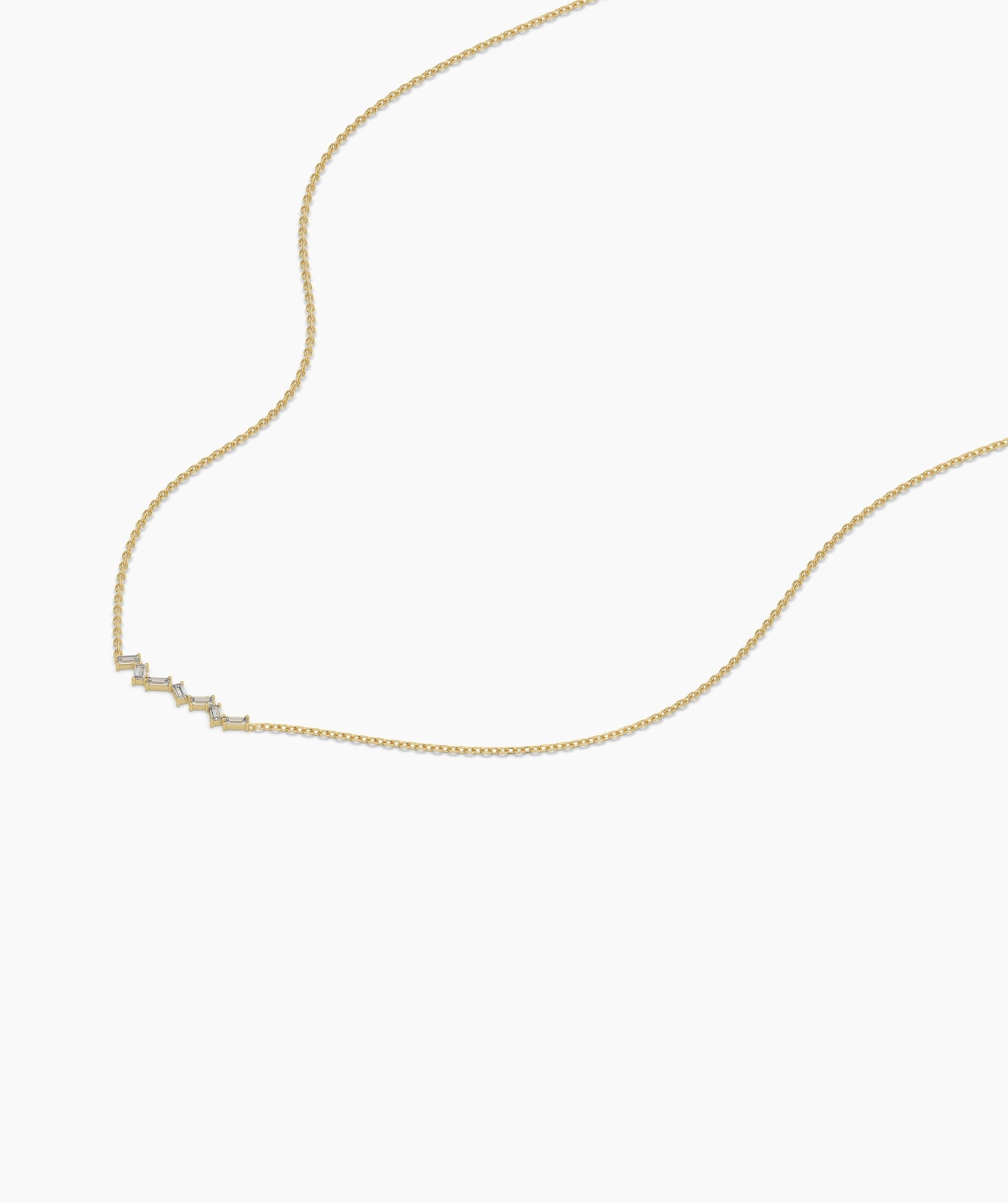 Zig Zag Shine Diamond Necklace