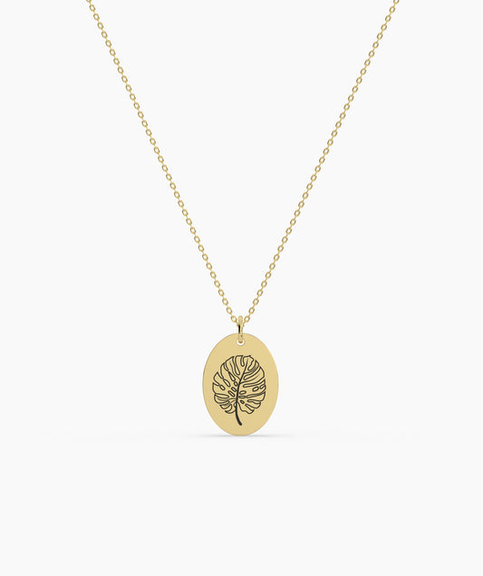 Tropical Monstera Leaf Pendant