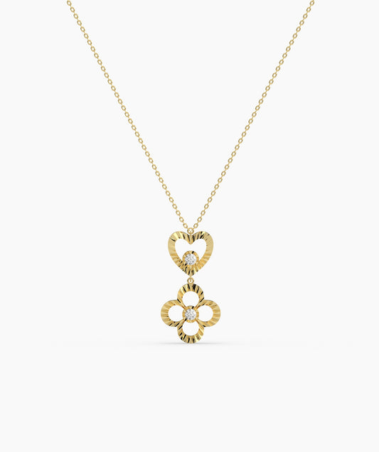 Heart & Bloom Gold Necklace