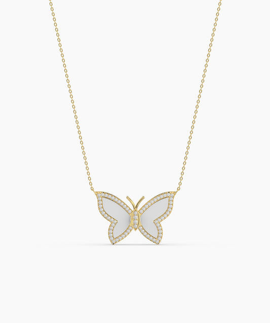 Fancy Butterfly Gold Necklace
